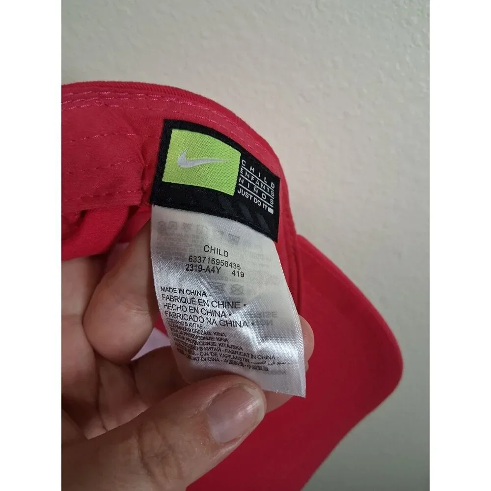 NWT Nike Baseball Hat Logo Childs Size Pink